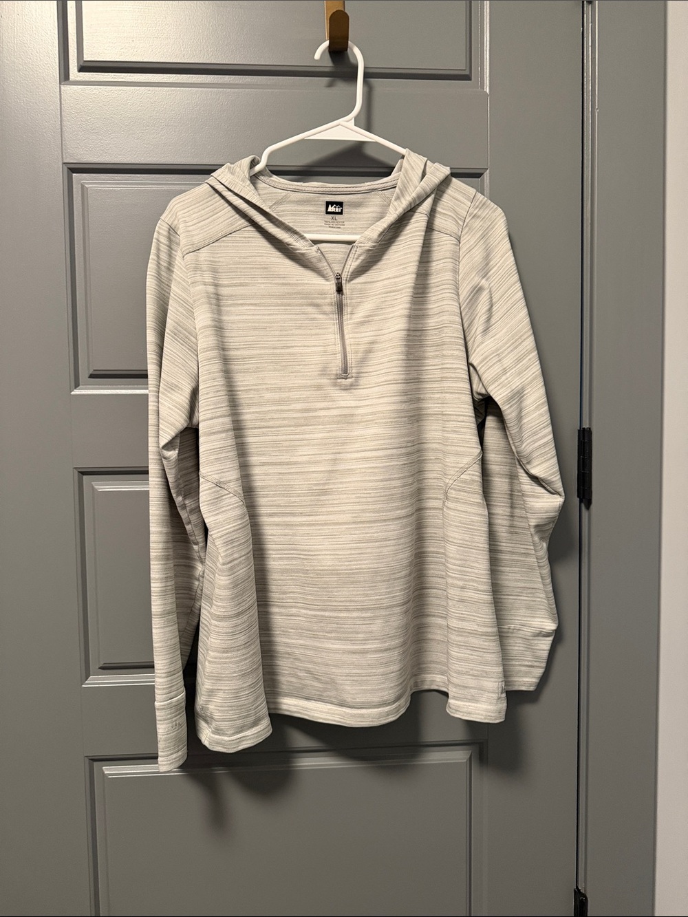 REI Women’s Gray Co-op Quarter Zip Hooded Pullover XL